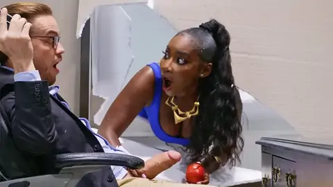 Stuck in a wall while a BWC pulverizes the ebony from behind