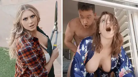 The gardener is lashing out his big meaty jism-shotgun