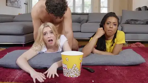 Kira Noir is smashed while her platinum-platinum-blonde buddy is next to her