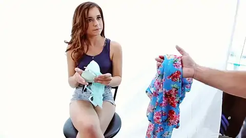 Kharlie Stone wearing underwear and conversing to the stud