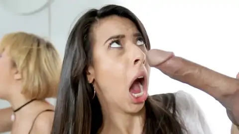 Dark-hued-haired and a light-haired are sharing rigid-ons in a four way